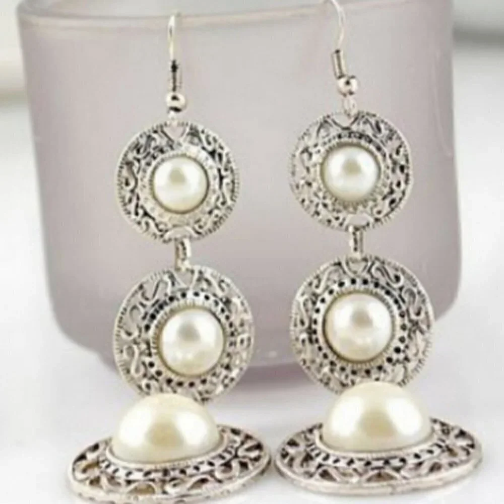 New Y2Kboho shell shape Gatsby drop festival vintage boho gypsy earrings